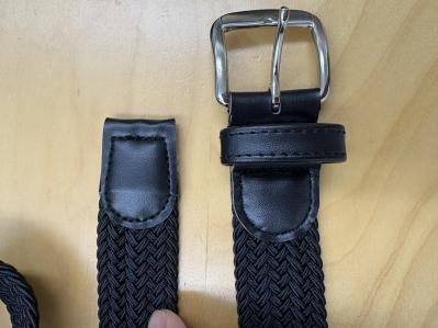 編み込みベルト縫製